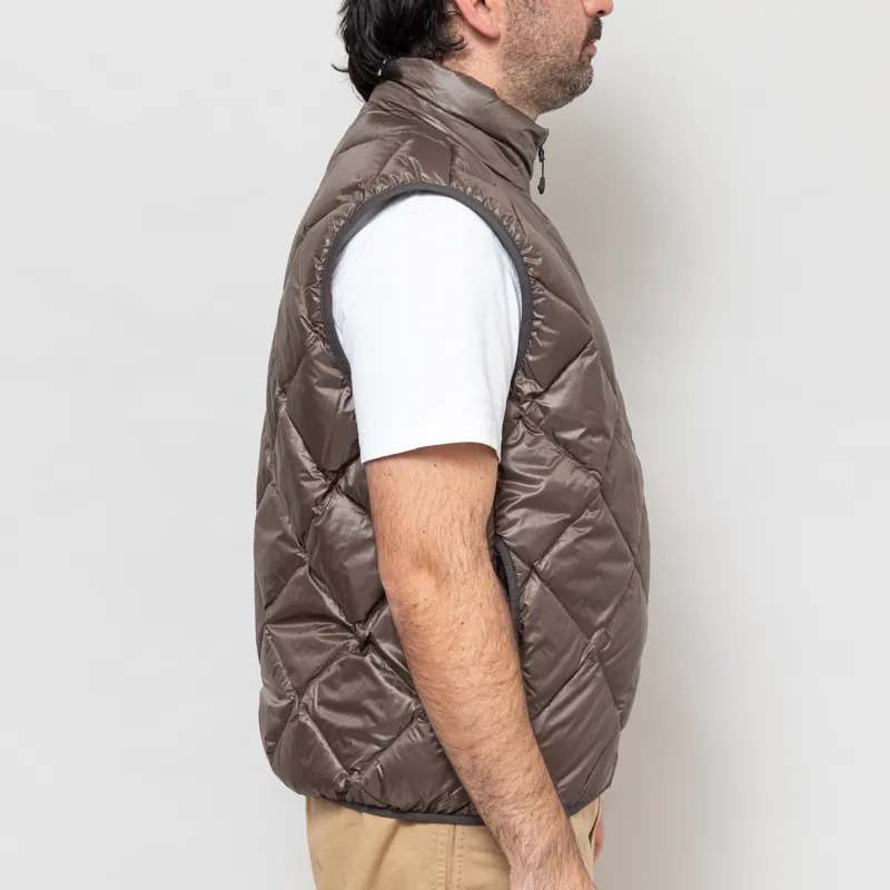thisisneverthat PERTEX Light Down Vest Brown-4
