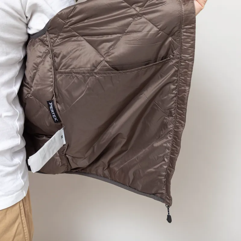 thisisneverthat PERTEX Light Down Vest Brown-8