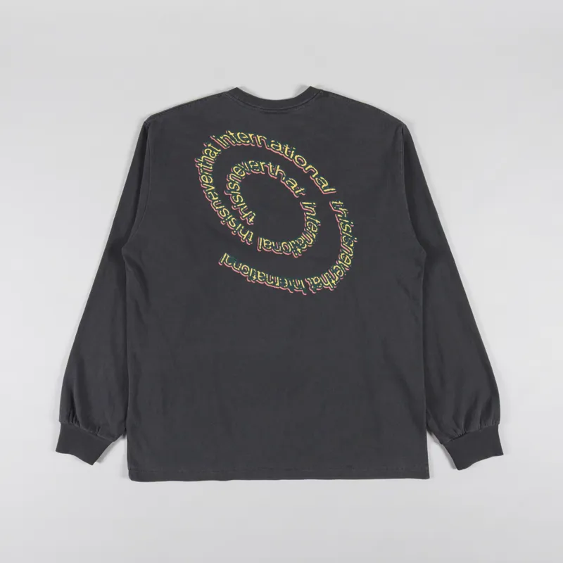 thisisneverthat Spiral Logo Long Sleeve T Shirt Charcoal