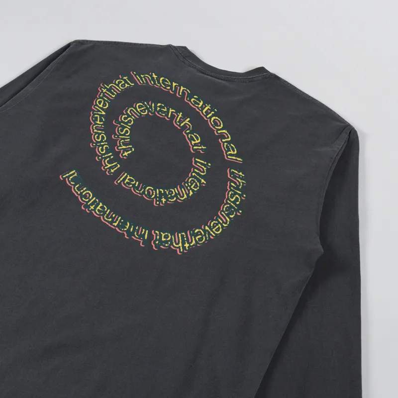 thisisneverthat Spiral Logo Long Sleeve T Shirt Charcoal-2