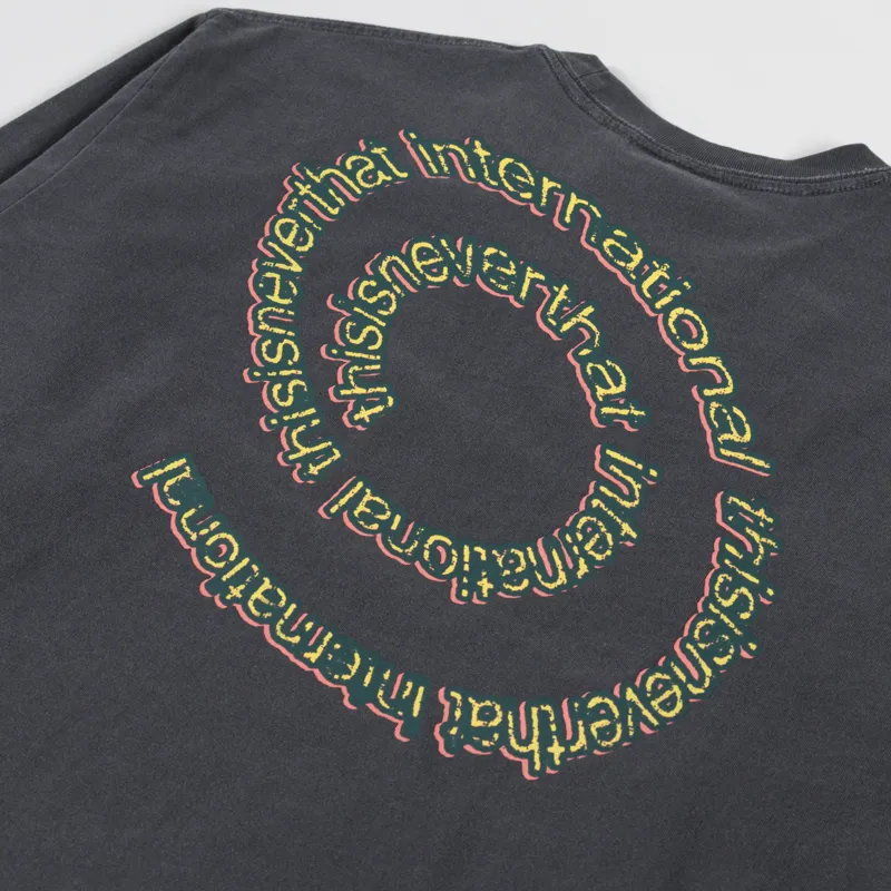 thisisneverthat Spiral Logo Long Sleeve T Shirt Charcoal-4