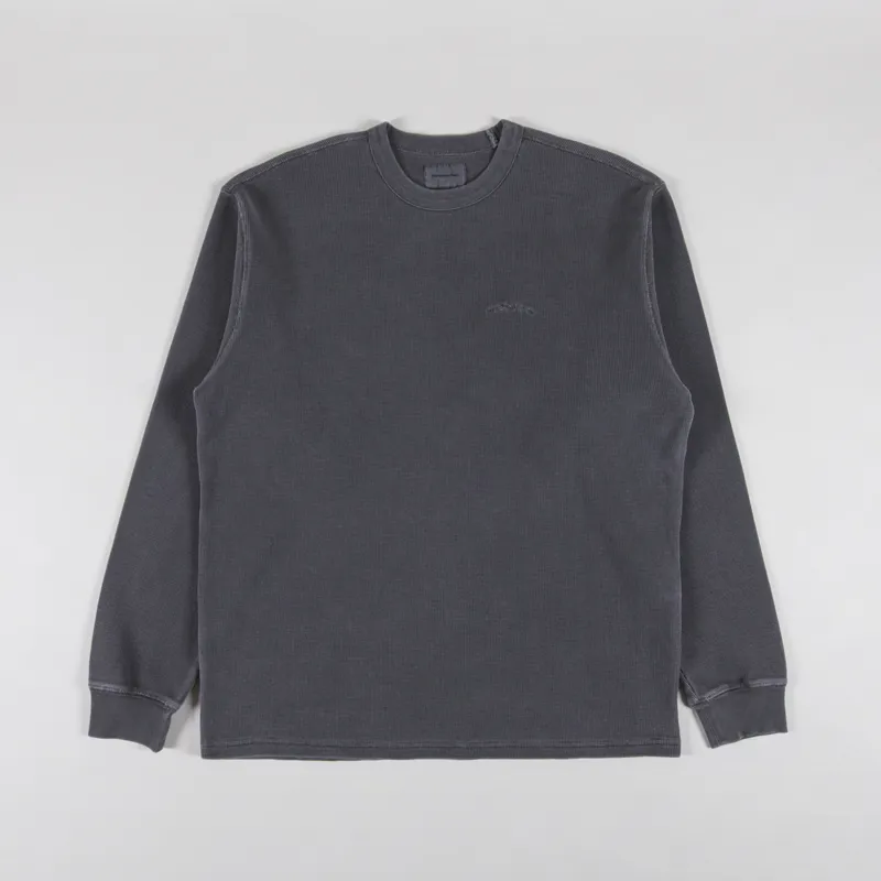 thisisneverthat Waffle Long Sleeve T Shirt Charcoal
