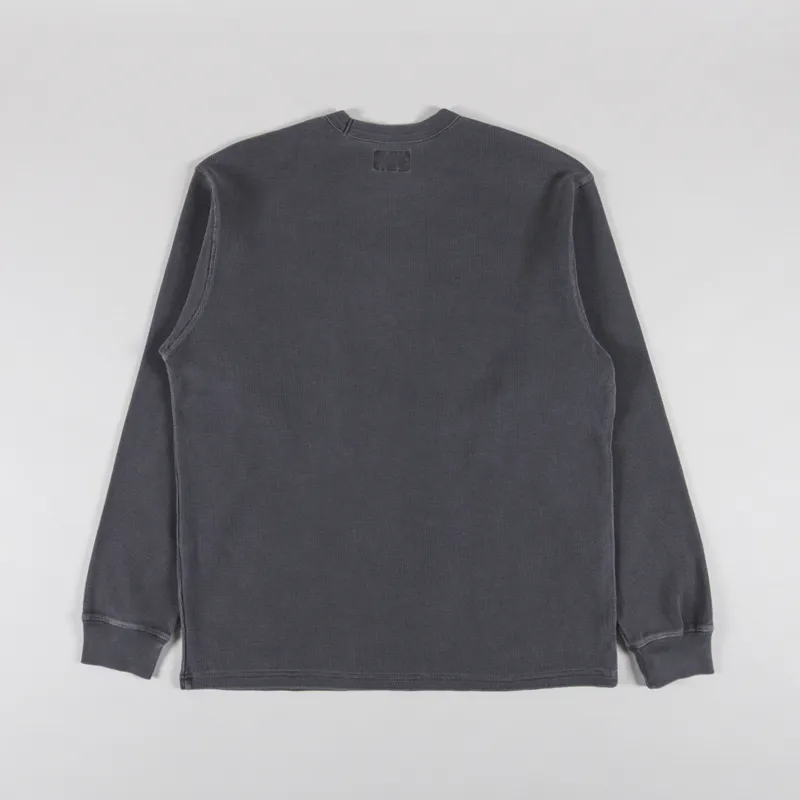 thisisneverthat Waffle Long Sleeve T Shirt Charcoal-1