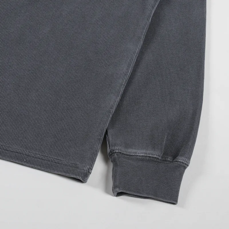 thisisneverthat Waffle Long Sleeve T Shirt Charcoal-5