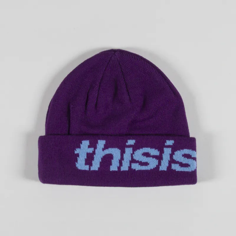 thisisneverthat HSP-Logo Big Cuff Beanie Purple