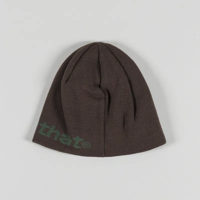thisisneverthat SP-Logo No Cuff Beanie Brown-1