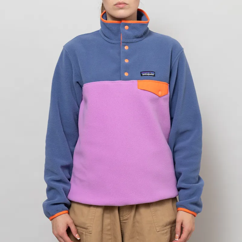 Patagonia Womens Lightweight Synchilla Snap-T Fleece Pullover Brisk Purple