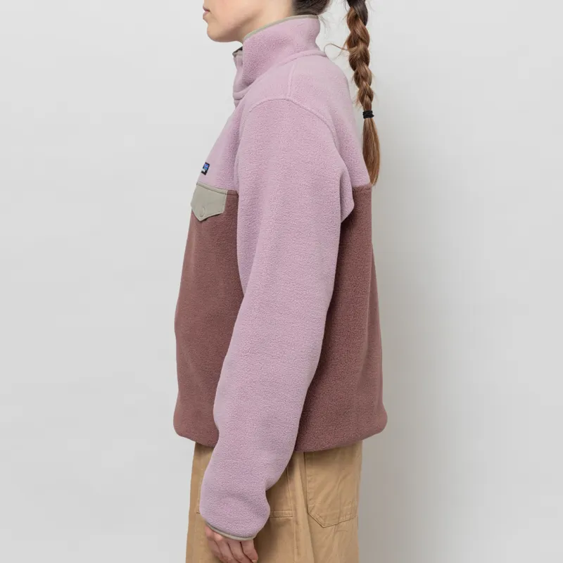 Patagonia Womens Lightweight Synchilla Snap-T Fleece Pullover Dulse Mauve-2