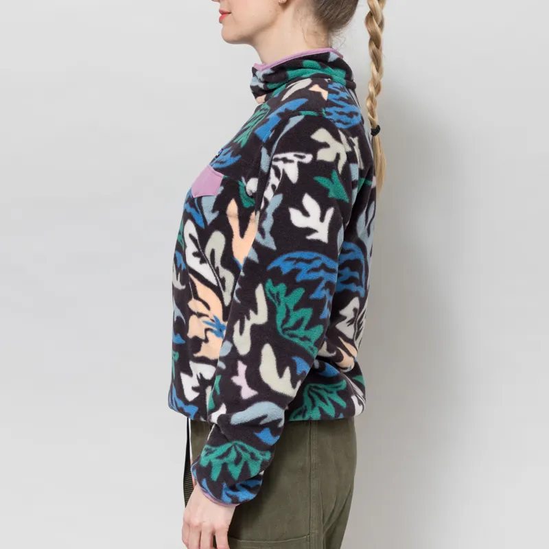 Patagonia Womens Lightweight Synchilla Snap-T Fleece Pullover Kaleido Black-2