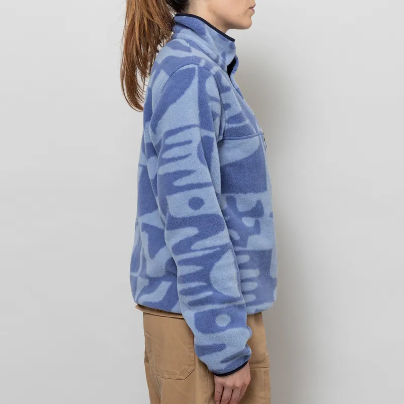Patagonia Womens Lightweight Synchilla Snap-T Fleece Pullover Mother Tree Barnacle Blue-4
