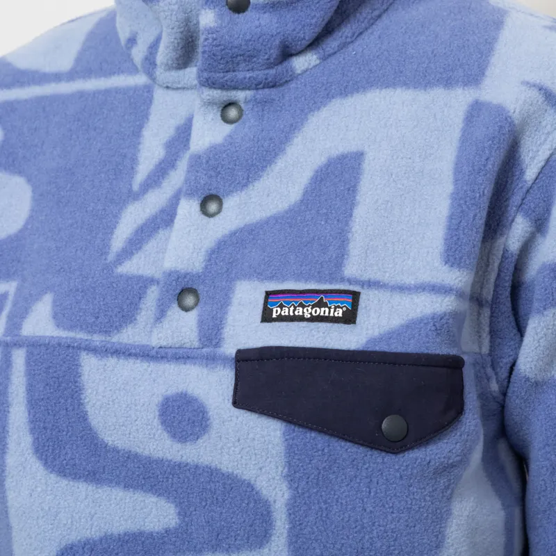 Patagonia Womens Lightweight Synchilla Snap-T Fleece Pullover Mother Tree Barnacle Blue-6