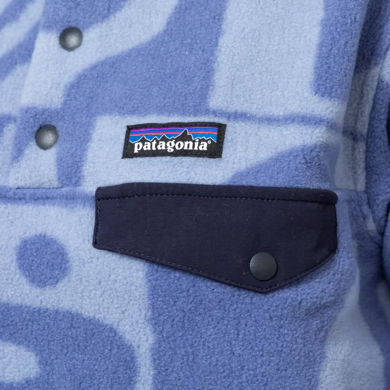 Patagonia Womens Lightweight Synchilla Snap-T Fleece Pullover Mother Tree Barnacle Blue-7