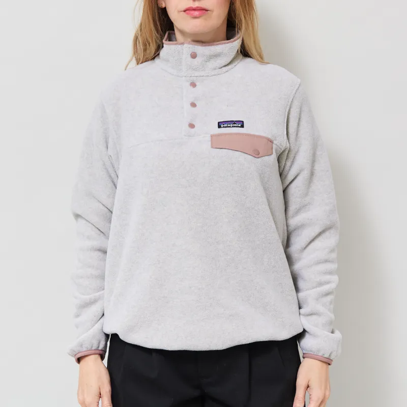 Patagonia Womens Lightweight Synchilla Snap-T Fleece Pullover Oatmeal Heather Moonrise