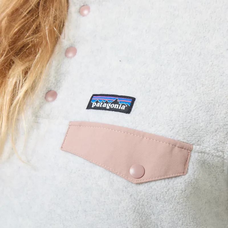 Patagonia Womens Lightweight Synchilla Snap-T Fleece Pullover Oatmeal Heather Moonrise-4