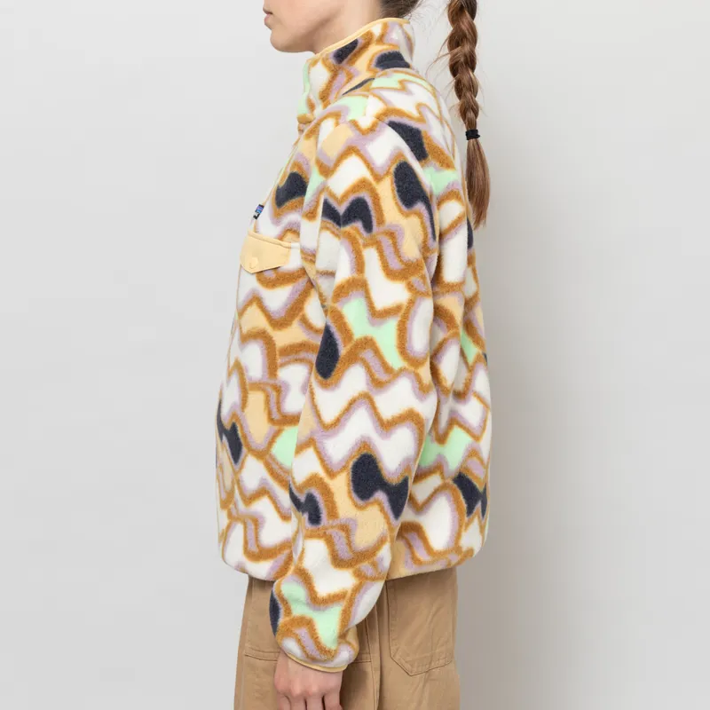 Patagonia Womens Lightweight Synchilla Snap-T Fleece Pullover Small Currents Natural-2