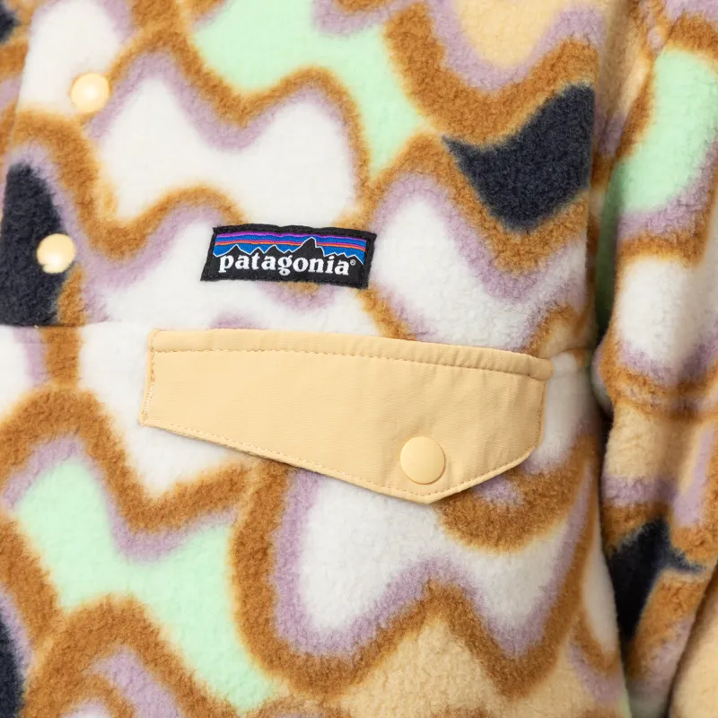 Patagonia Womens Lightweight Synchilla Snap-T Fleece Pullover Small Currents Natural-6