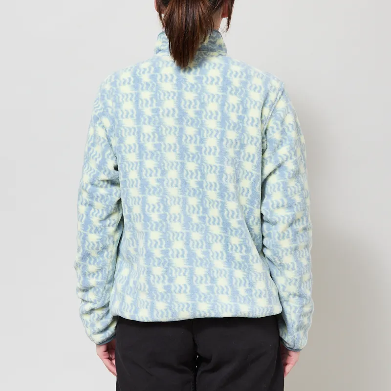 Patagonia Womens Lightweight Synchilla Snap-T Fleece Pullover Sun Quilt Blue Sage-2