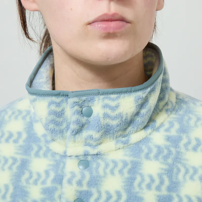 Patagonia Womens Lightweight Synchilla Snap-T Fleece Pullover Sun Quilt Blue Sage-3