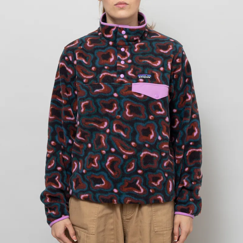 Patagonia Womens Lightweight Synchilla Snap-T Fleece Pullover Soft Spirea Dried Vanilla