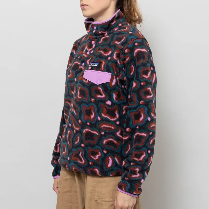 Patagonia Womens Lightweight Synchilla Snap-T Fleece Pullover Soft Spirea Dried Vanilla-1