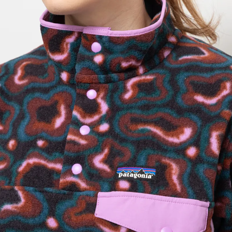 Patagonia Womens Lightweight Synchilla Snap-T Fleece Pullover Soft Spirea Dried Vanilla-6