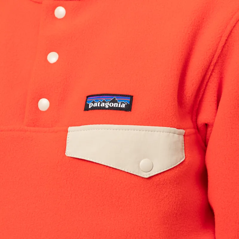 Patagonia Womens Lightweight Synchilla Snap-T Fleece Pullover Sizzle Red-6