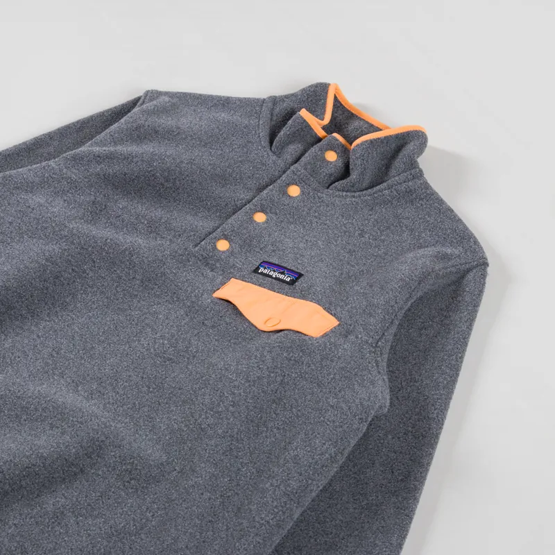 Patagonia Womens Lightweight Synchilla Snap-T Fleece Pullover Nickel Vivid Apricot-2