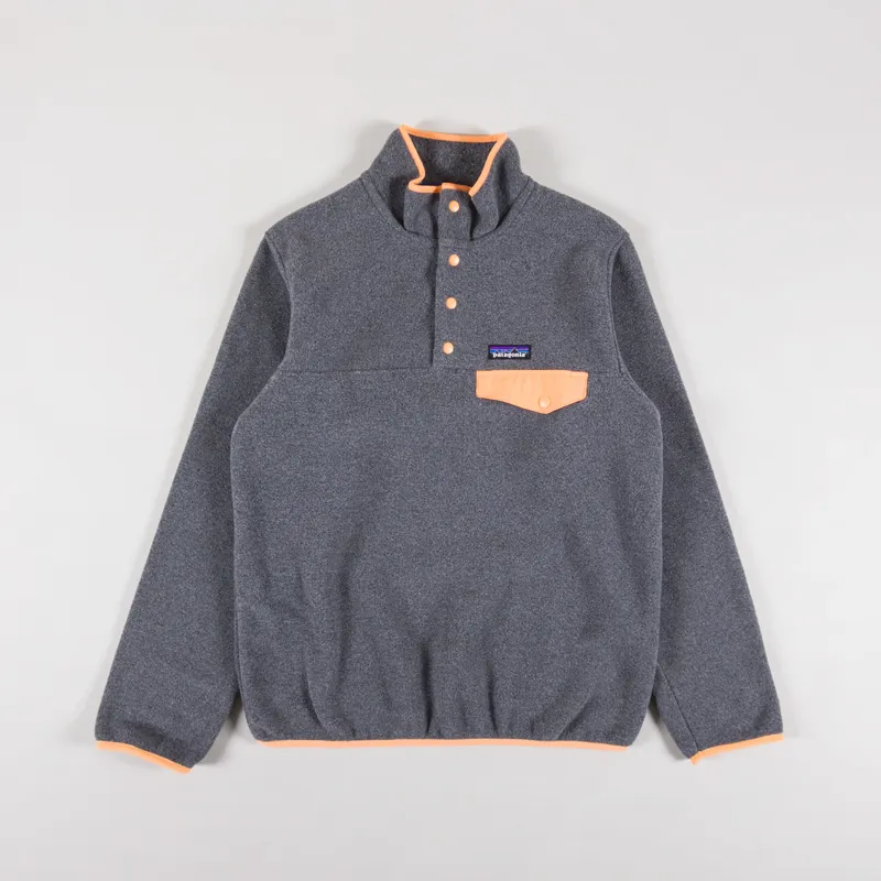 Patagonia Womens Lightweight Synchilla Snap-T Fleece Pullover Nickel Vivid Apricot