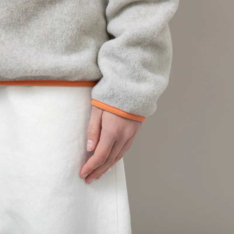 Patagonia Womens Lightweight Synchilla Snap-T Fleece Pullover Oatmeal Heather Heirloom Peach-7