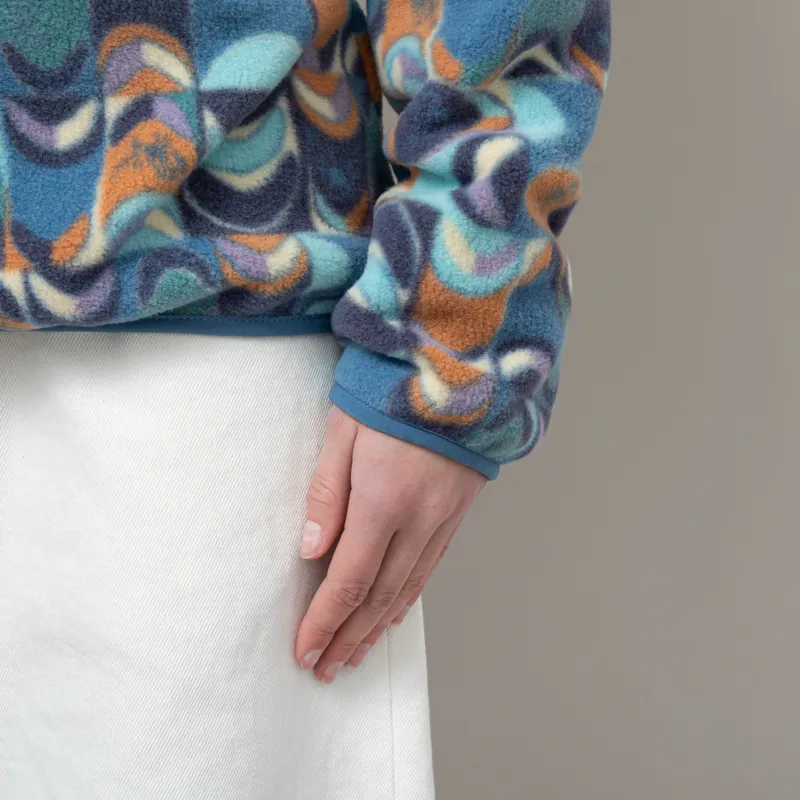 Patagonia Womens Lightweight Synchilla Snap-T Fleece Pullover Swallowtail Geo Still Blue-7