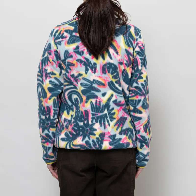 Patagonia Womens Lightweight Synchilla Snap-T Fleece Pullover Wild Botanist Tidal Teal-2