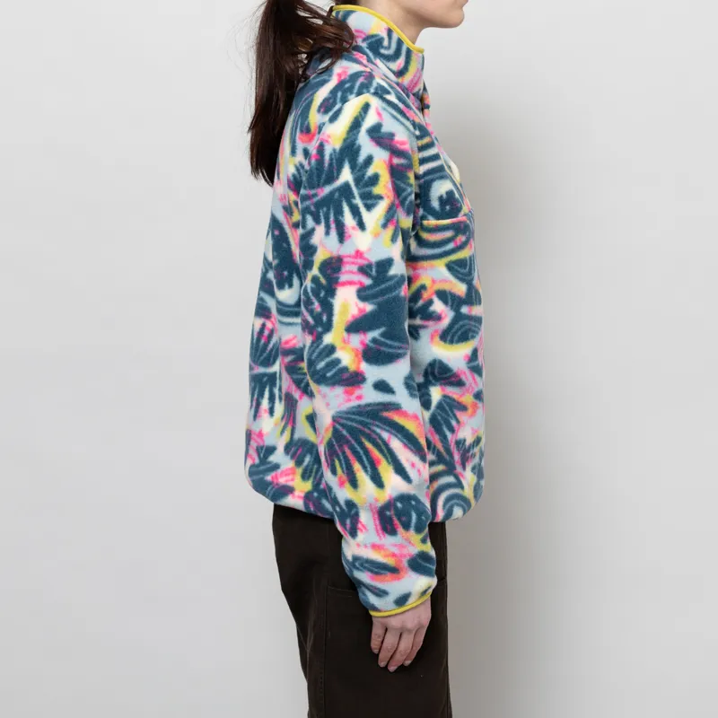 Patagonia Womens Lightweight Synchilla Snap-T Fleece Pullover Wild Botanist Tidal Teal-3
