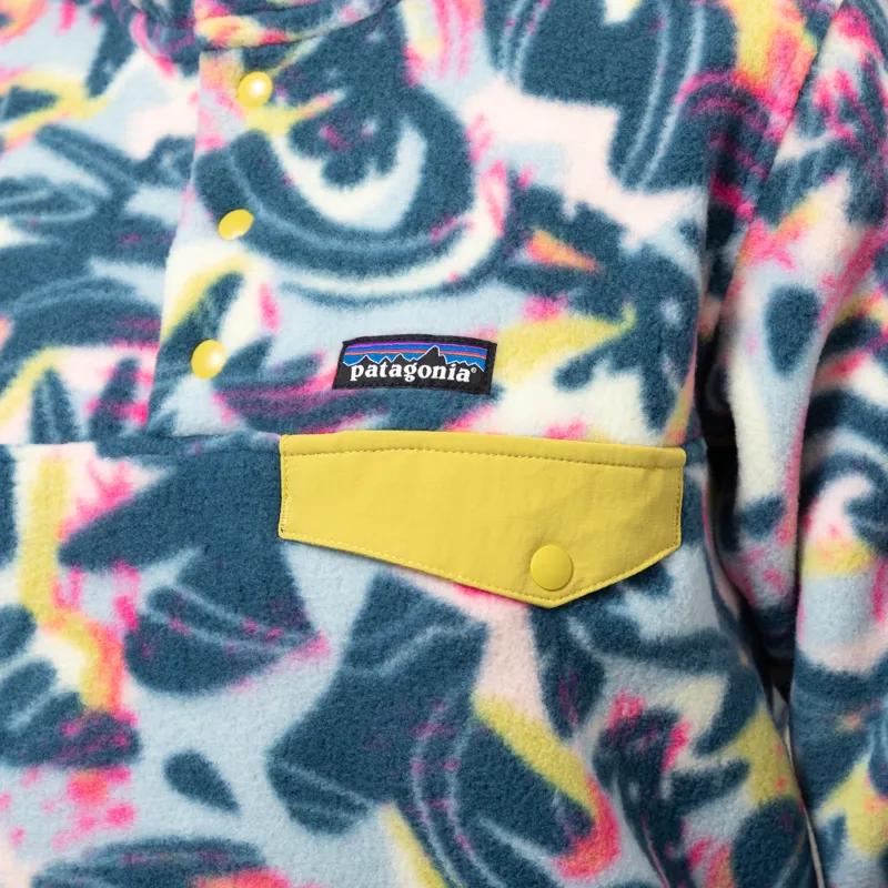 Patagonia Womens Lightweight Synchilla Snap-T Fleece Pullover Wild Botanist Tidal Teal-5