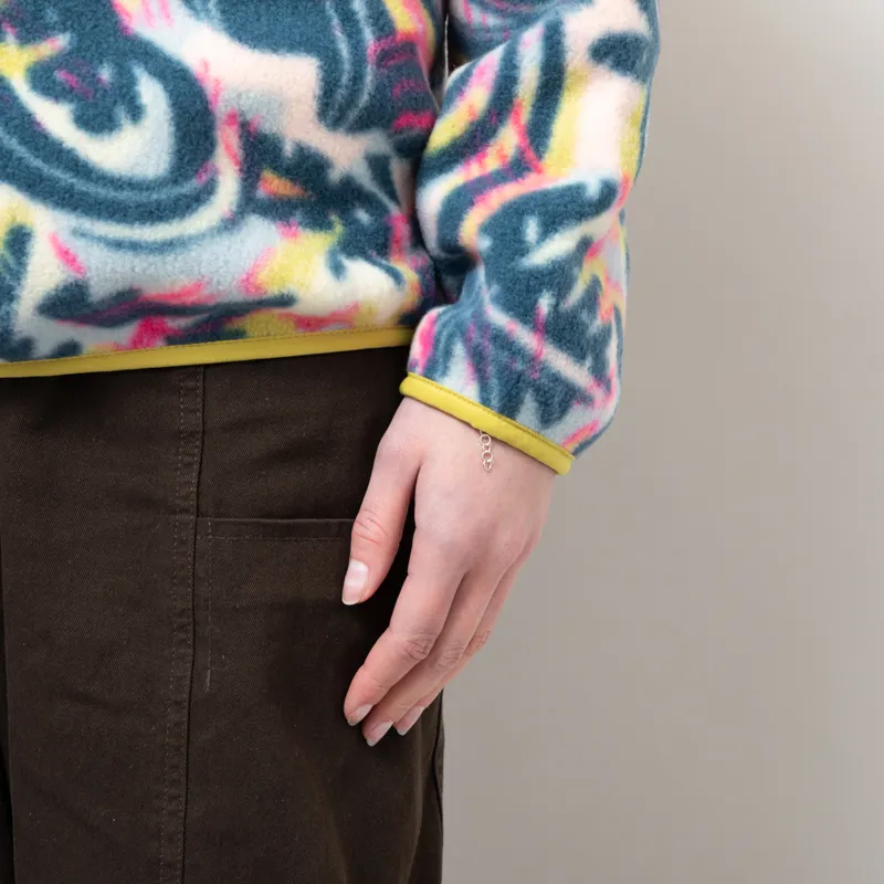 Patagonia Womens Lightweight Synchilla Snap-T Fleece Pullover Wild Botanist Tidal Teal-6