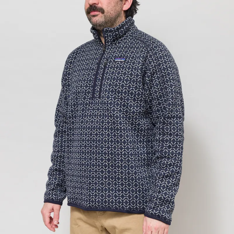 Patagonia Better Sweater Quarter Zip Scales Sunken Blue-1