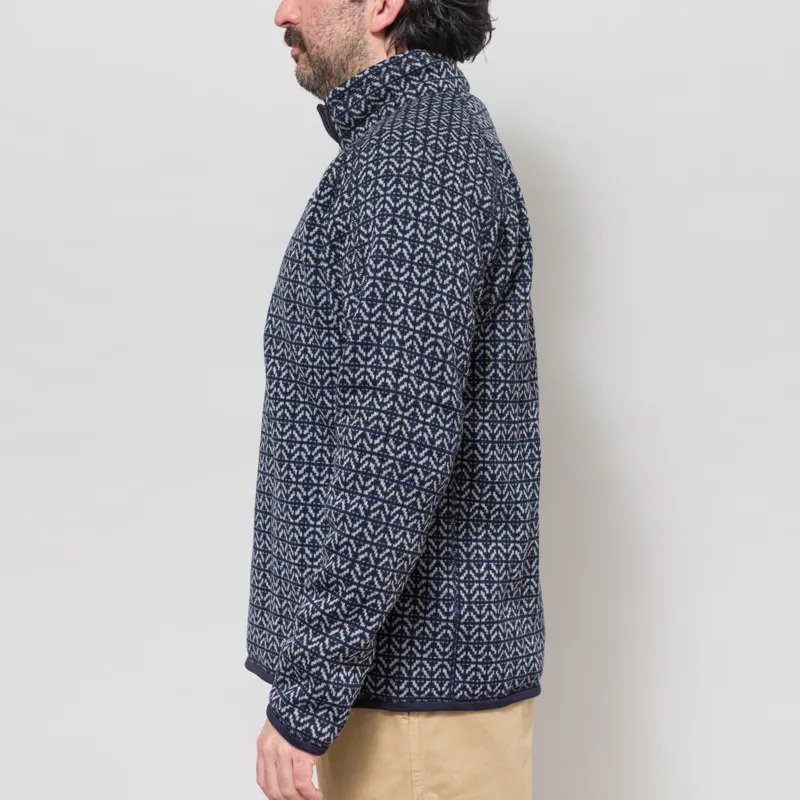 Patagonia Better Sweater Quarter Zip Scales Sunken Blue-2