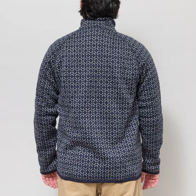 Patagonia Better Sweater Quarter Zip Scales Sunken Blue-3