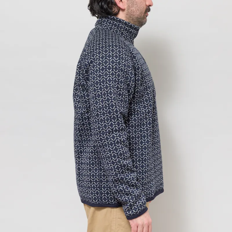 Patagonia Better Sweater Quarter Zip Scales Sunken Blue-4