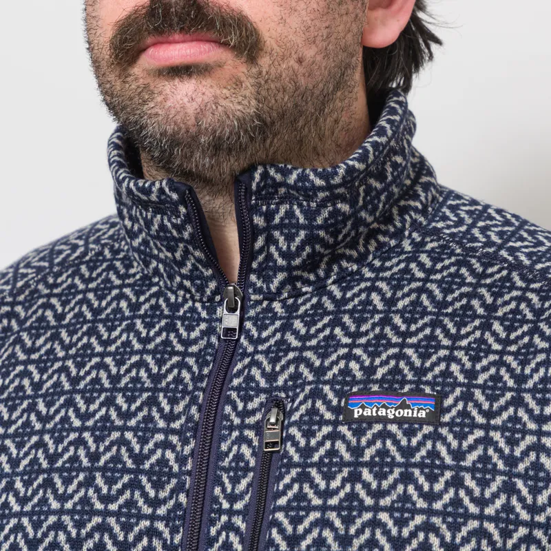 Patagonia Better Sweater Quarter Zip Scales Sunken Blue-5