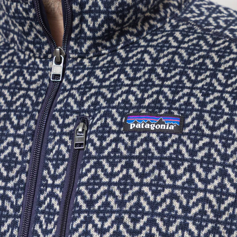 Patagonia Better Sweater Quarter Zip Scales Sunken Blue-6