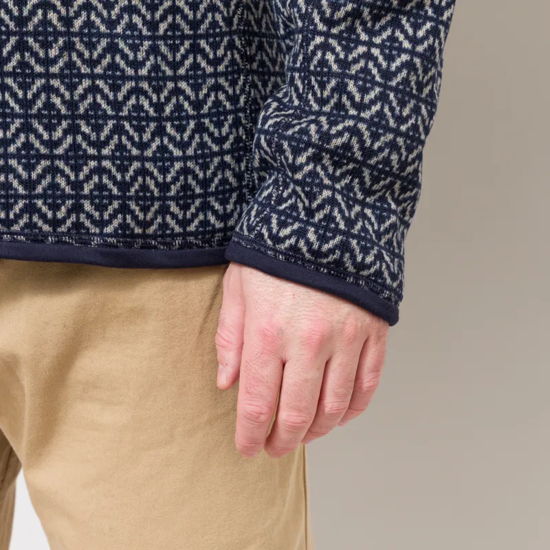 Patagonia Better Sweater Quarter Zip Scales Sunken Blue-9