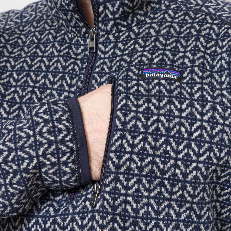 Patagonia Better Sweater Quarter Zip Scales Sunken Blue-8