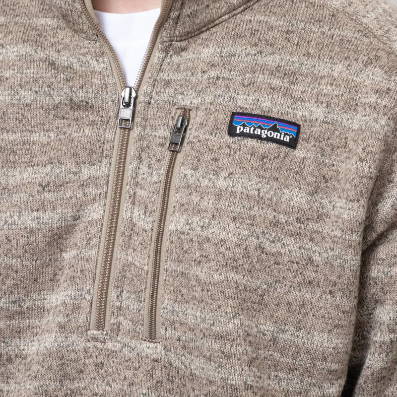 Patagonia Better Sweater Quarter Zip Vinyl Stripe Seabird Grey-6