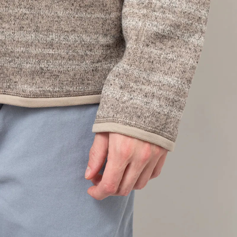 Patagonia Better Sweater Quarter Zip Vinyl Stripe Seabird Grey-7