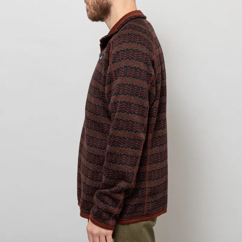 Patagonia Better Sweater Quarter Zip Woven Together Dried Vanilla-2