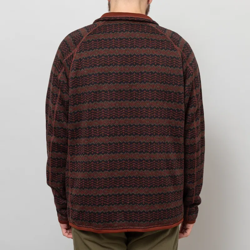 Patagonia Better Sweater Quarter Zip Woven Together Dried Vanilla-3