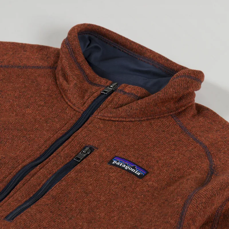 Patagonia Better Sweater Quarter Zip Burnished Red-4