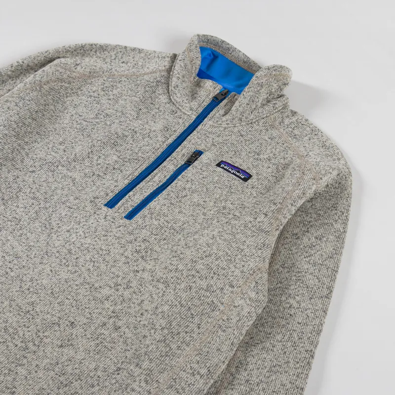 Patagonia Better Sweater Quarter Zip Oar Tan Vessel Blue-2
