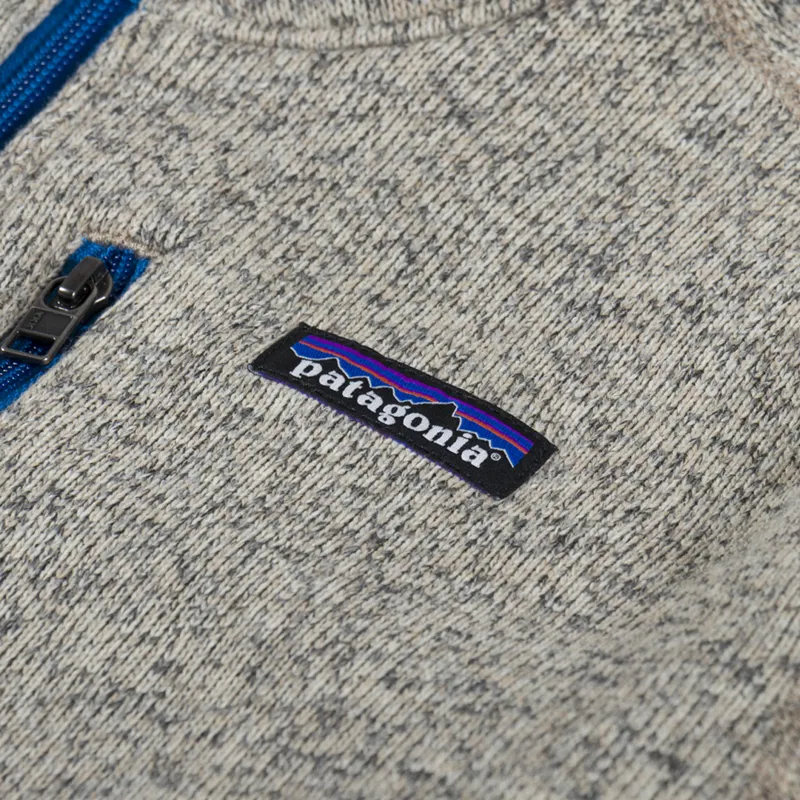 Patagonia Better Sweater Quarter Zip Oar Tan Vessel Blue-5