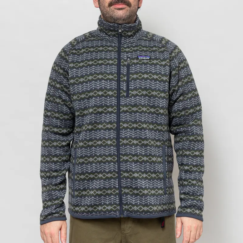 Patagonia Better Sweater Jacket Woven Together Smolder Blue